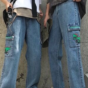 Dinosaur Loose Jeans For Men or Women
